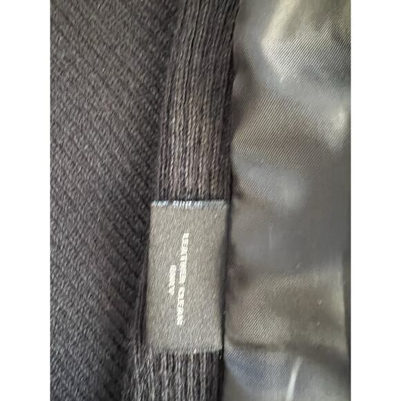 Jaclyn Smith Classic Transitional Black leather Ribbed knit light Jacket Large - Picture 8 of 8
